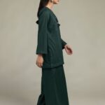 V-Neck Green Kurta - View 1