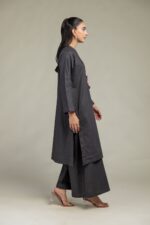 Gray Solid Pants - View 2