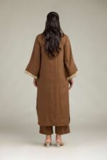 Solid Brown Kurta - View 1