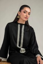 Black Longline Kurta - View 3