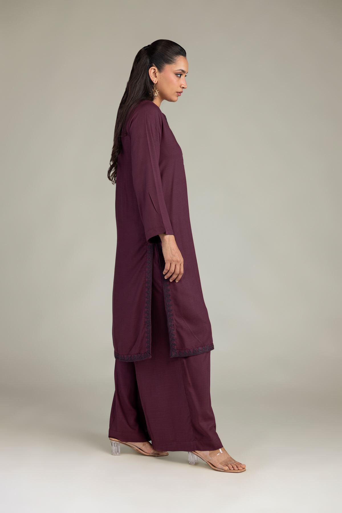 Solid Silk Pants-1 Solid Silk Pants - View 1