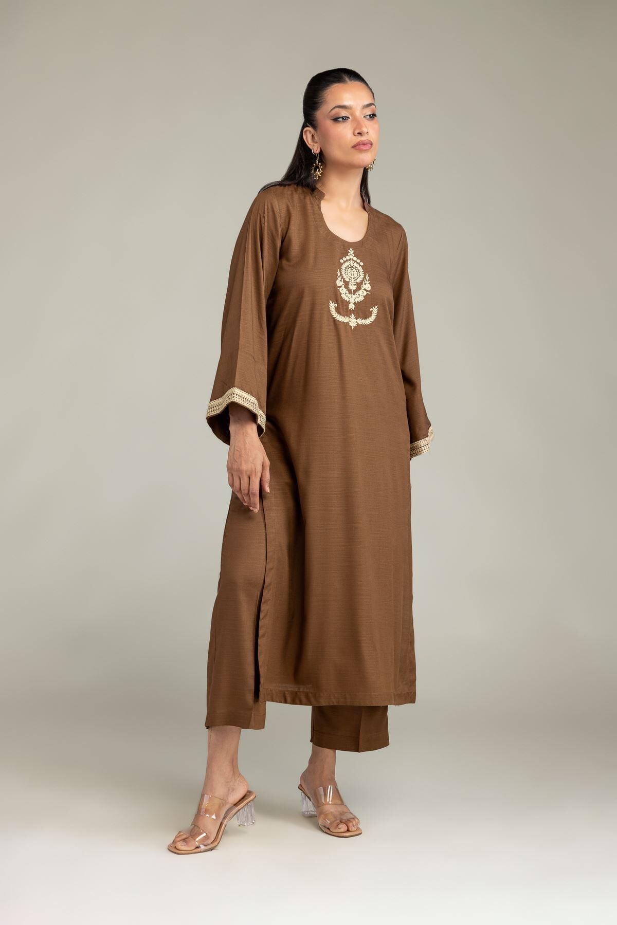 Solid Brown Pants-1 Solid Brown Pants - View 1