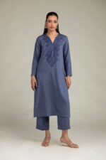 Silk Solid Pants - View 1