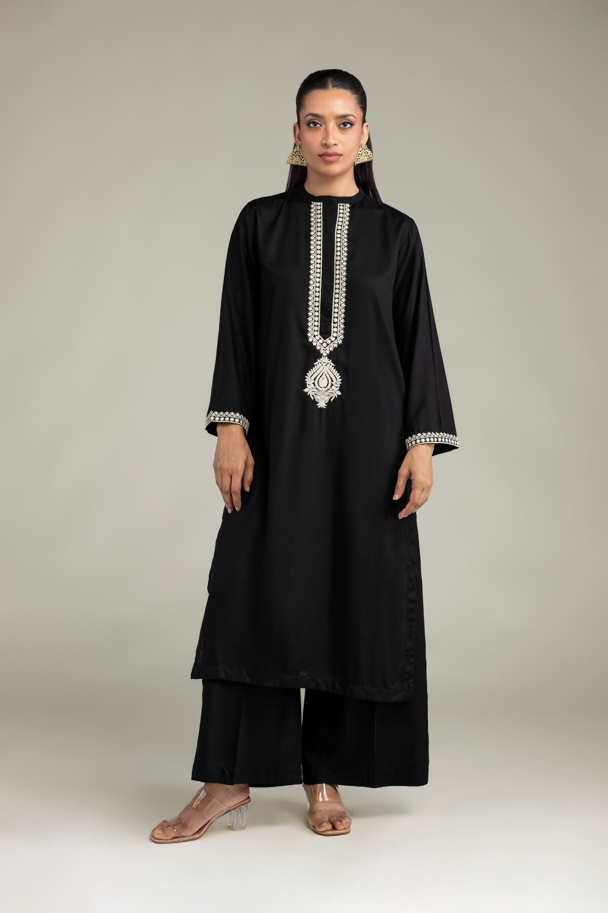 Solid Black Pants-1 Solid Black Pants - View 1