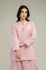 Solid V-Neck Kurta - View 2