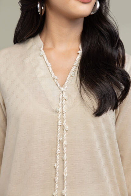 Longline Cotton Kurta - View 2