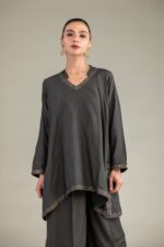 Solid Silk Pants - View 1