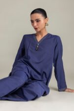 Navy Solid Pants - View 3