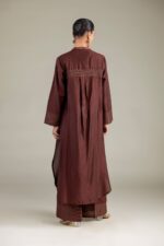 Brown V-Neck Kurta - View 5