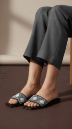 Black Casual Slipper For Ladies CL2095 - View 1