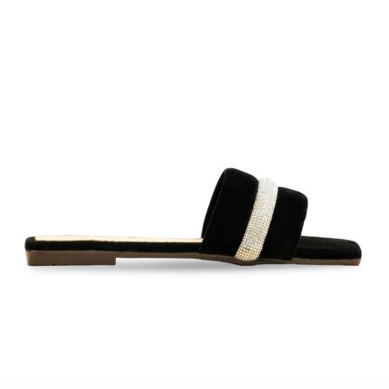 Black Casual Slipper For Ladies CL2100 - View 2