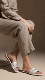 Silver Casual Slipper For Ladies CL2106 - View 1