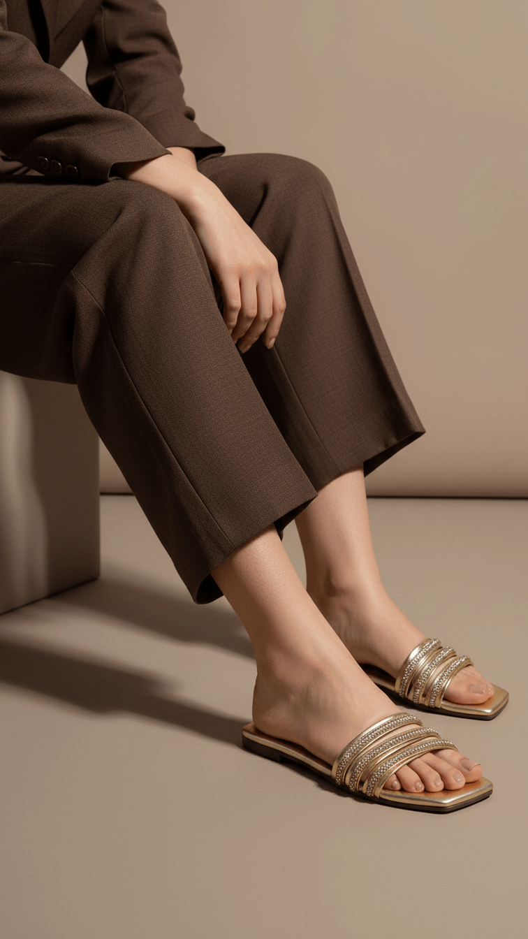CL2109-15.png Golden Casual Slipper For Women CL2109 - View 1