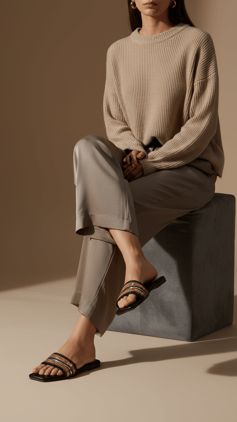CL2137-01.png Black Casual Slipper CL2137 - View 1
