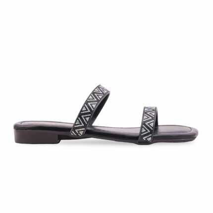 Black Casual Women Slipper CL2145 - View 2