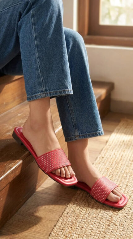 Maroon Casual Slipper For Women CL2146 - View 1