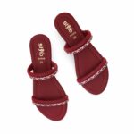 Maroon Casual Slipper For Women CL2151 - View 5