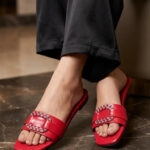 Maroon Casual Slipper For Women CL2156 - View 1