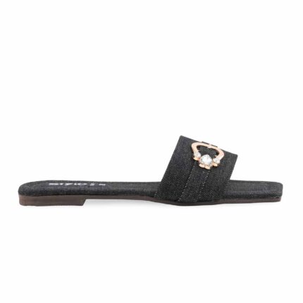 Black Casual Slipper For Women CL2183 - View 2