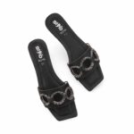 Black Casual Slipper For Ladies CL2184 - View 5