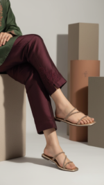 Golden Casual Slipper For Ladies CL2185 - View 1