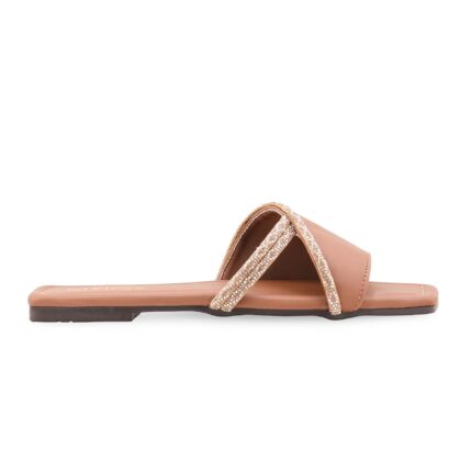 Brown Casual Slipper For Women CL2186 - View 2