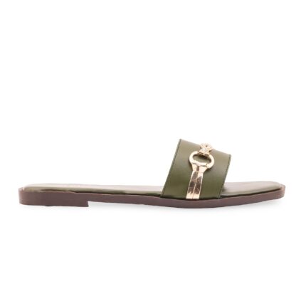 Green Casual Slipper For Ladies CL2189 - View 2