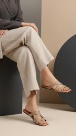 Beige Casual Slipper For Ladies CL2197 - View 1