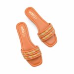 Tan Casual Slipper For Women CL2199 - View 5