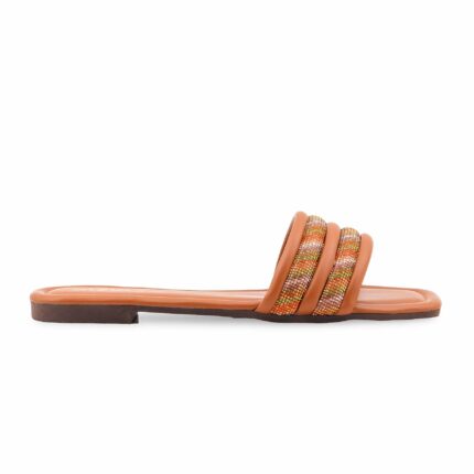 Tan Casual Slipper For Women CL2199 - View 2