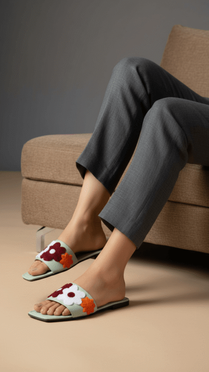 Green Casual Slipper For Women CL2200 - View 1