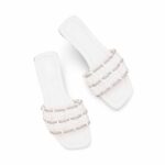 White Casual Slipper For Women CL2201 - View 5