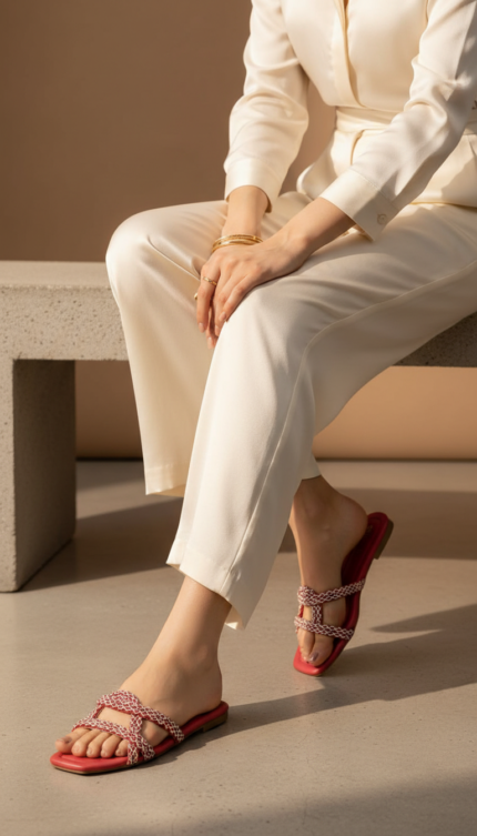 Maroon Casual Slipper For Women CL2207 - View 1