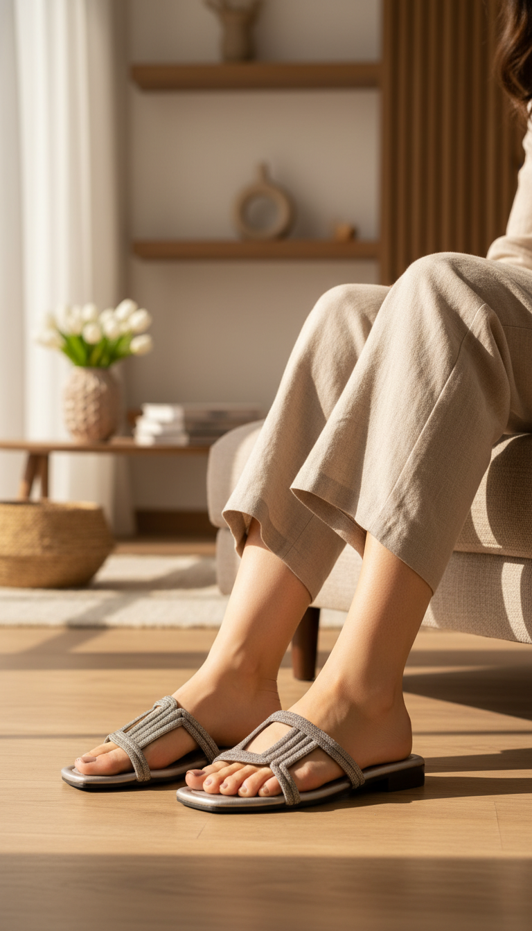 CL223807_2.png Grey Casual Slipper For Women CL2238 - View 1