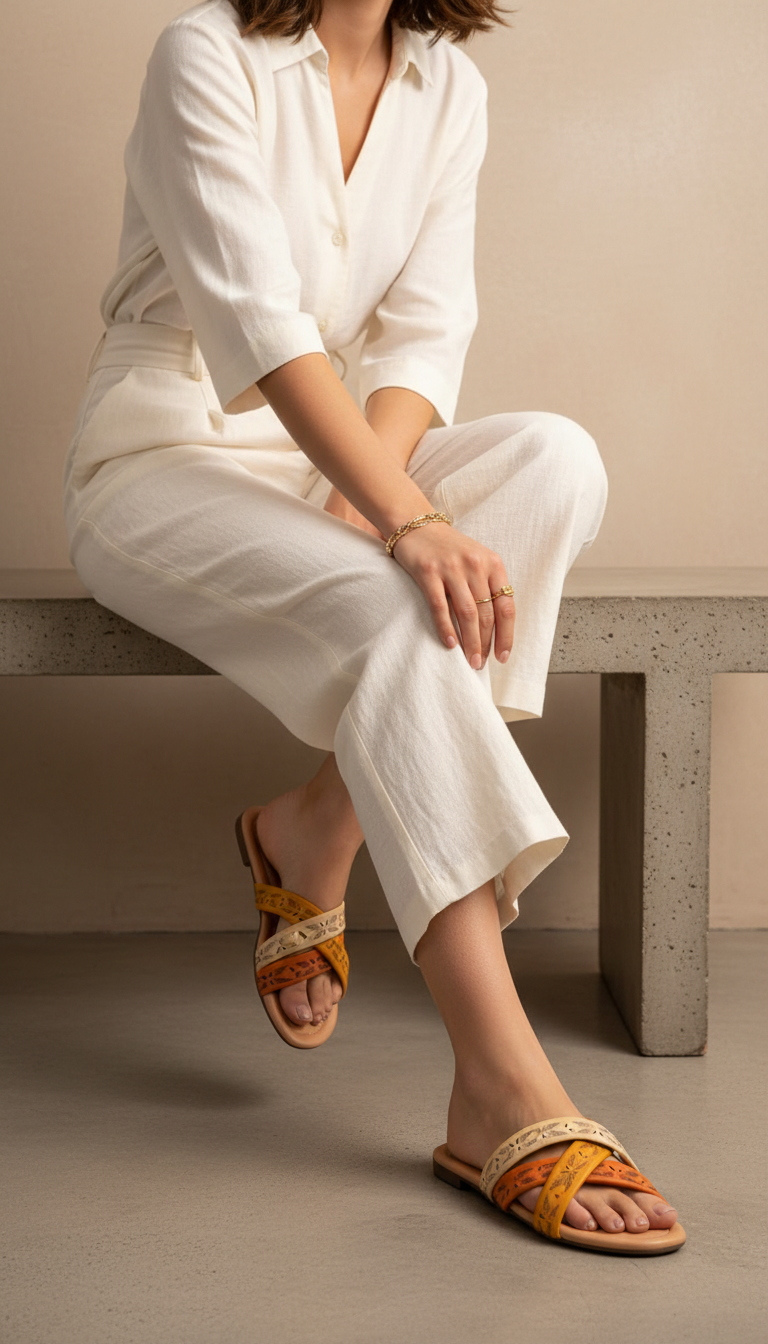 CL225106_383364a9-a2ad-4bfb-90d4-b194344c1cc0.png Mustard Casual Slipper For Ladies CL2251 - View 1