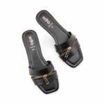 Black Casual Slipper For Women CL2254 - View 5