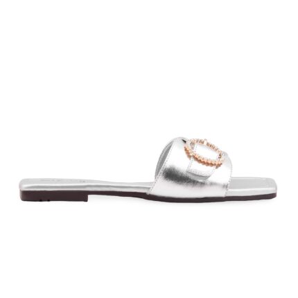 Silver Casual Slipper For Ladies CL2257 - View 2