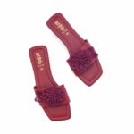 Maroon Casual Slipper For Women CL2272 - View 5