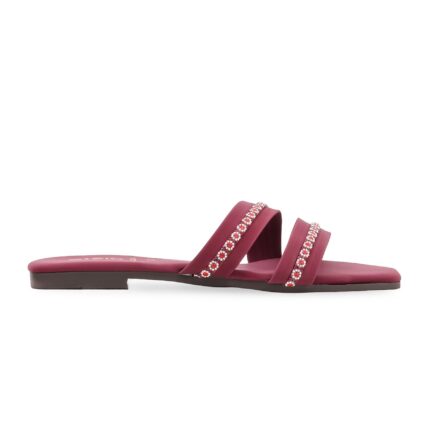 Maroon Casual Slipper For Women CL2283 - View 2