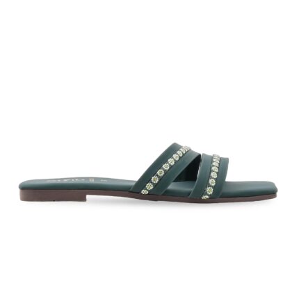 Green Casual Slipper For Women CL2283 - View 2