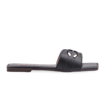 Black Casual Slipper For Women CL2293 - View 2
