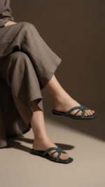 Green Casual Slipper For Women CL2296 - View 1