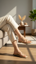 Golden Casual Slipper For Ladies CL2319 - View 1