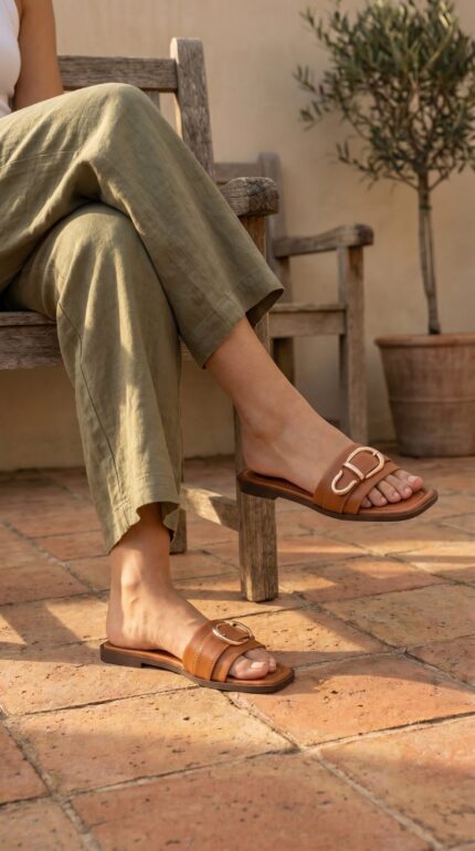 Tan Casual Women Slipper CL2333 - View 2
