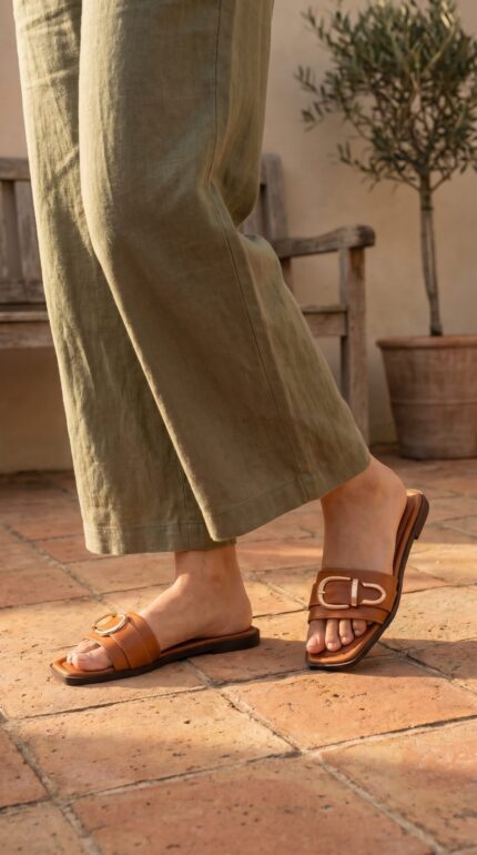 Tan Casual Women Slipper CL2333 - View 1
