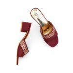 Maroon Fancy Slipper FN7978 - View 5