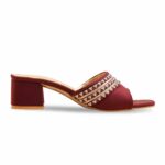 Maroon Fancy Slipper FN7978 - View 2
