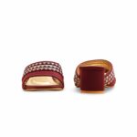 Maroon Fancy Slipper FN7978 - View 4