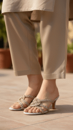 Golden Fancy Slipper For Women FN7989 - View 1