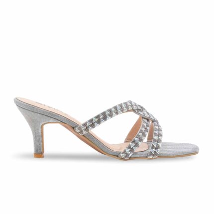 Grey Fancy Slipper For Women FN7989 - View 2